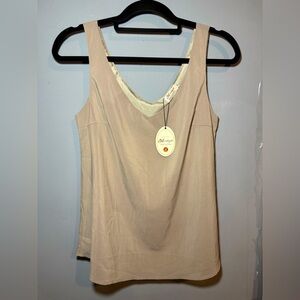 Women's Cream Sleeveless Top,
Double layer, NWT,
Small